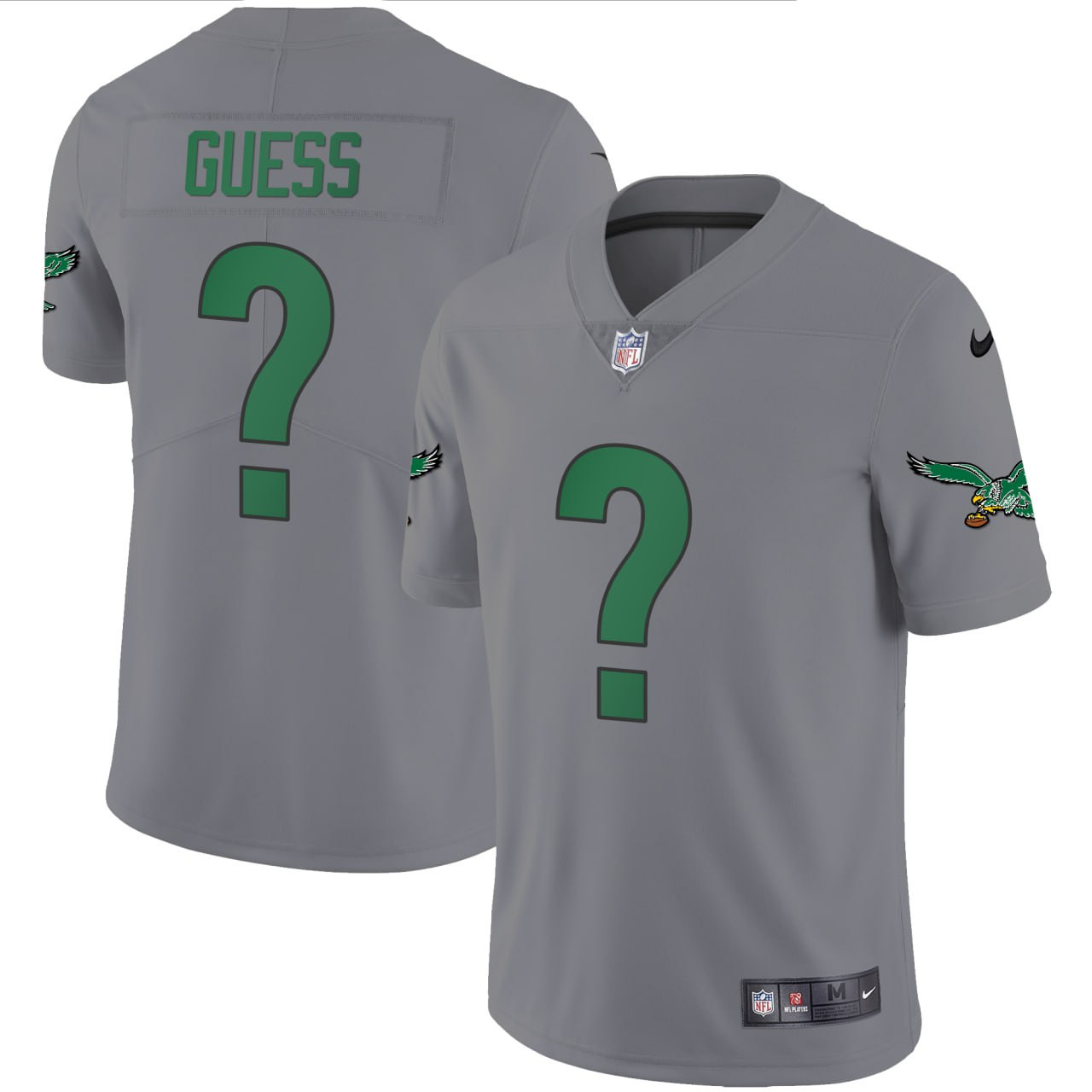 Guess Philadelphia Eagles Gray Jersey - All Stitched
