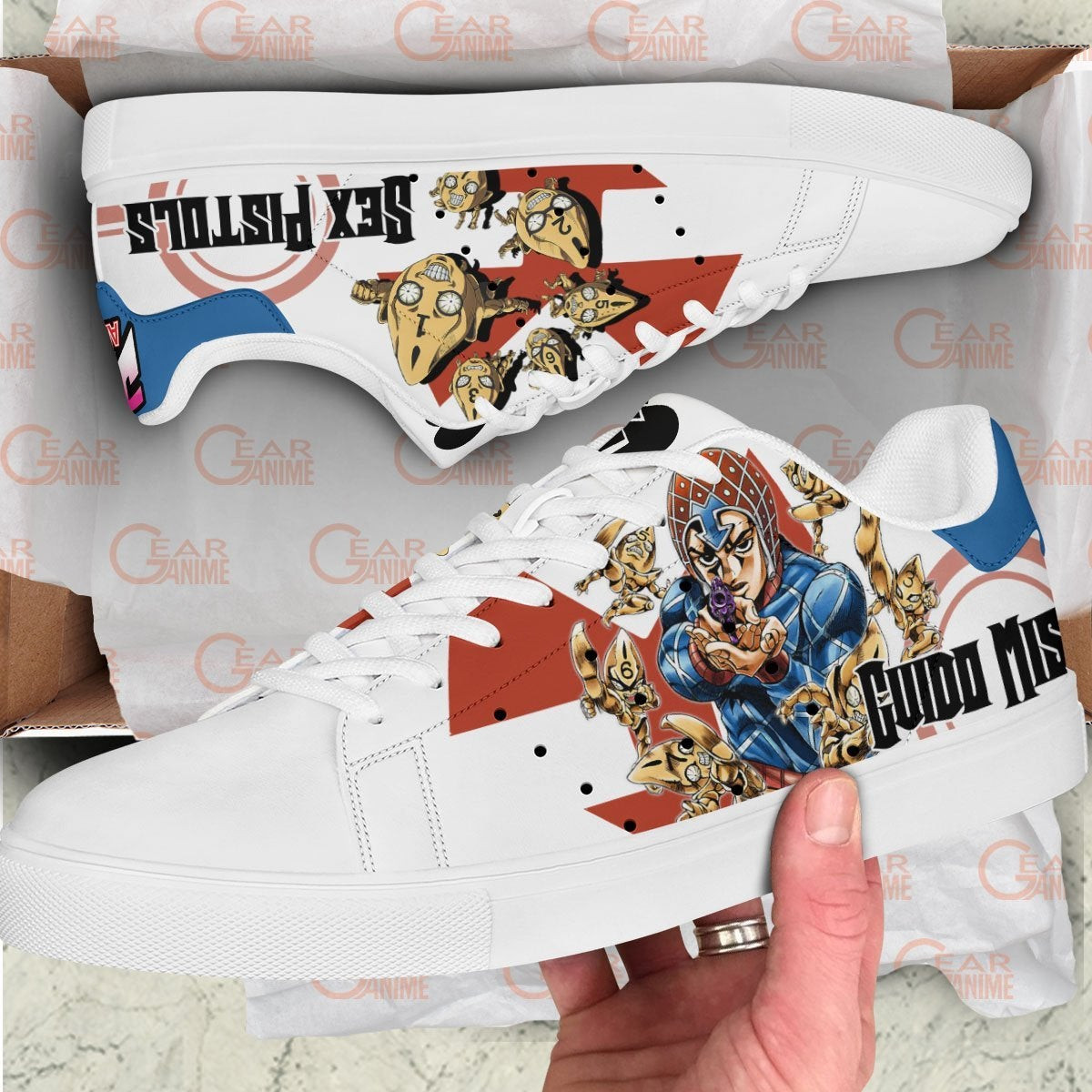 Guido Mista Skate Sneakers Custom Anime Jojo’s Bizarre Adventure Shoes