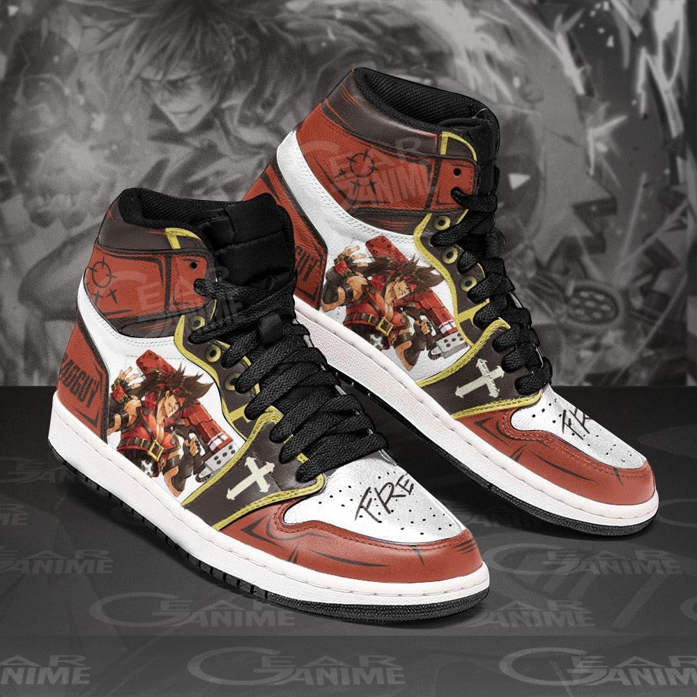Guilty Gear Sol Badguy JD1s Sneakers Guilty Anime Shoes, Air Jordan Hightop