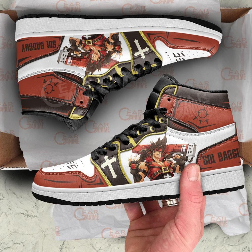 Guilty Gear Sol Badguy JD1s Sneakers Guilty Anime Shoes, Air Jordan Hightop