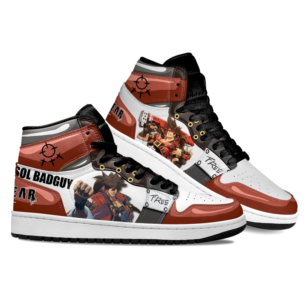 Guilty Gear Sol Badguy JD1s Sneakers Shoes, Air Jordan Hightop