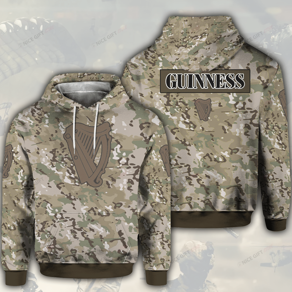 Guinness Camouflage 3D Hoodie Gift For Fans