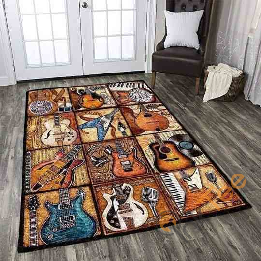 Guitar Area Rectangle Rug