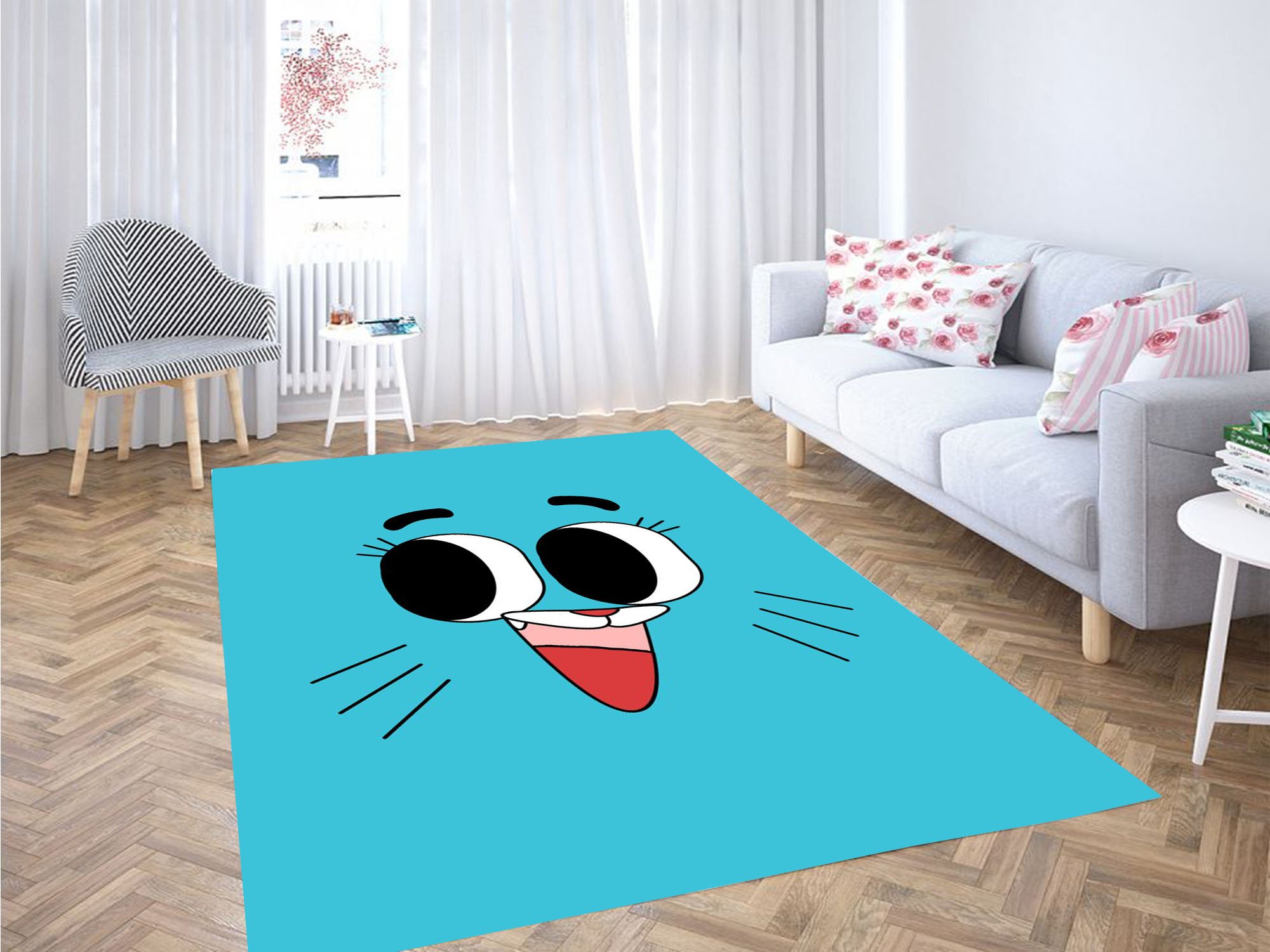 Gumbal Watterson Face Carpet Rectangle Rug
