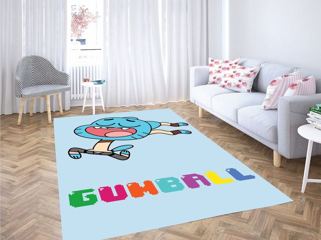 Gumball Flying Living Room Modern Carpet Rectangle Rug