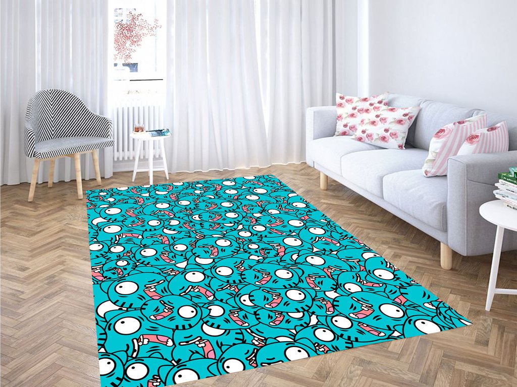 Gumball Pattern Living Room Modern Carpet Rectangle Rug