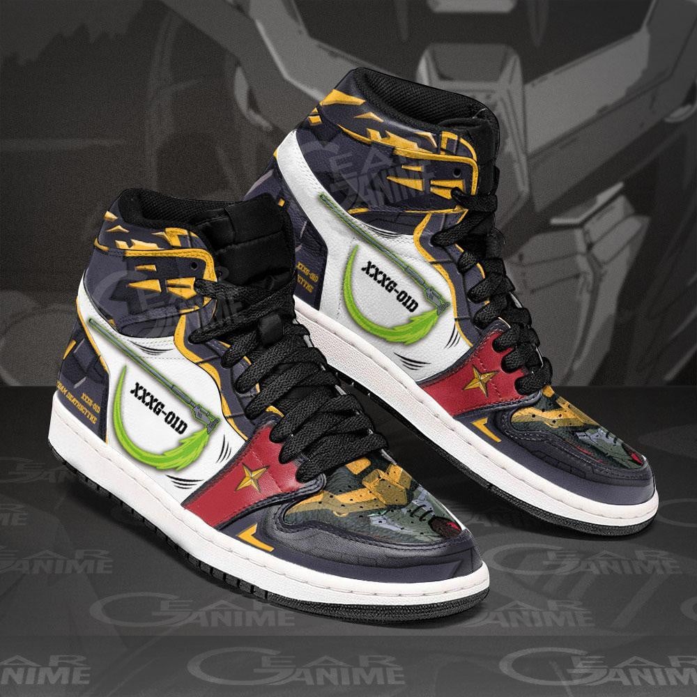 Gundam Deathscythe JD1s Sneakers Anime Gundam Shoes, Air Jordan Hightop