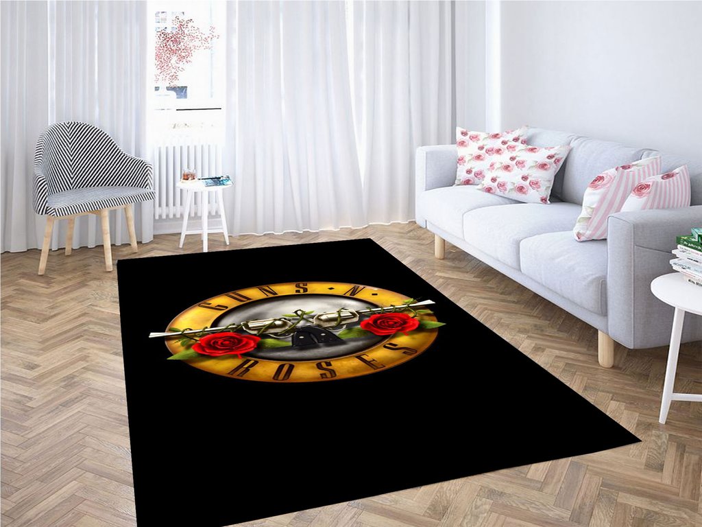 Guns N Roses Living Room Modern Carpet Rectangle Rug