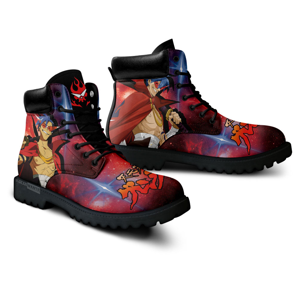 Gurren Lagann Kamina Boots Anime Custom Shoes