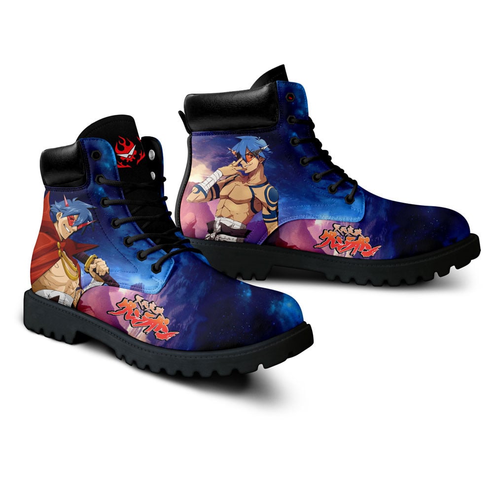 Gurren Lagann Kamina Boots Anime Custom Shoes