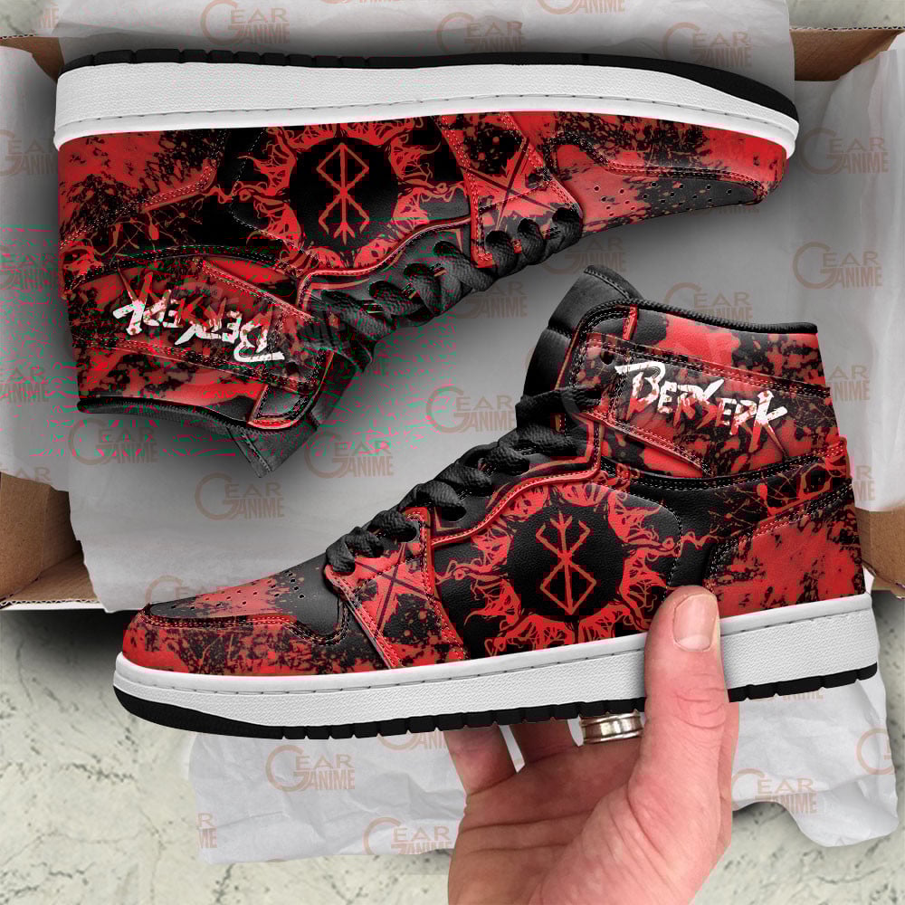 Guts Brand Of Sacrifice JD1s Sneakers Berserk Anime Shoes, Air Jordan Hightop