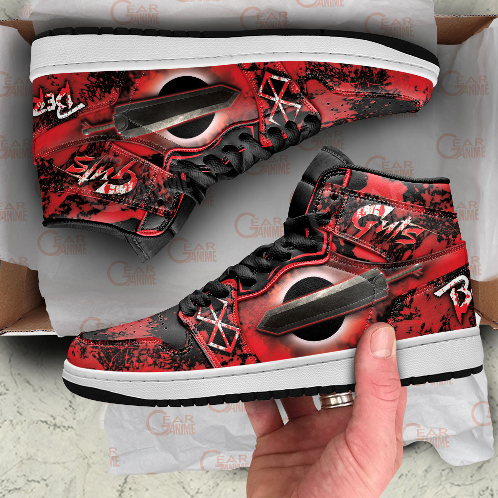 Guts JD1s Sneakers Berserk Anime Shoes, Air Jordan Hightop