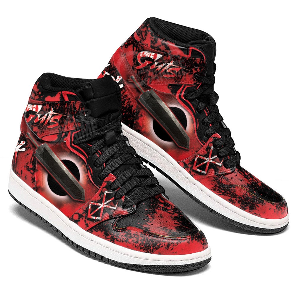 Guts JD1s Sneakers Berserk Anime Shoes, Air Jordan Hightop