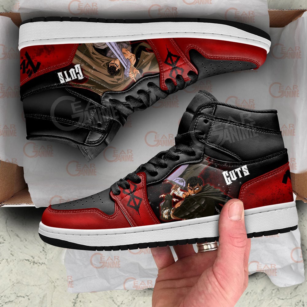 Guts JD1s Sneakers Berserk Anime Shoes For Fans, Air Jordan Hightop