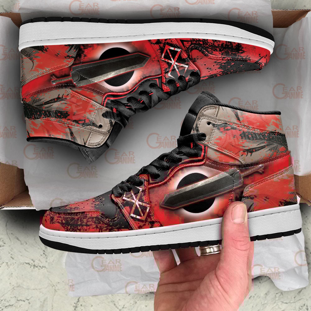 Guts JD1s Sneakers Berserk Anime Shoes Perfect Gift Idea For Fans, Air Jordan Hightop