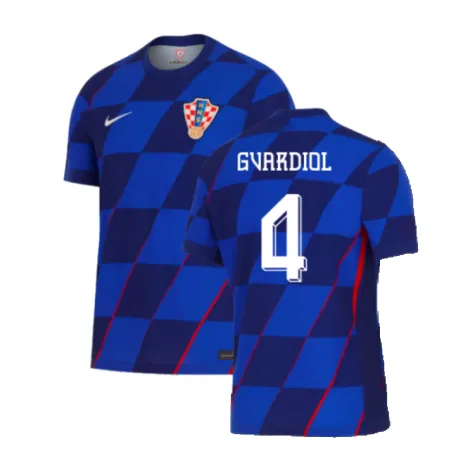 Gvardiol Men's Croatia 2024 Stadium10624 Away Soccer Jersey