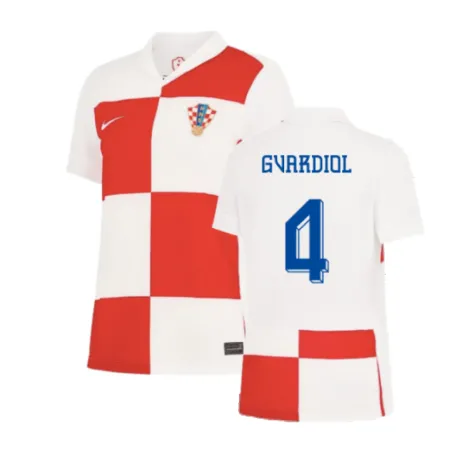 Gvardiol Men's Croatia 2024 Stadium10624 Home Soccer Jersey
