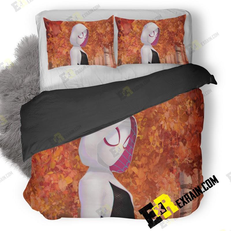 Gwen Stacy In Spider Man Into The Spider Verse Movie Vz 3D Customized Duvet Cover Bedding Set