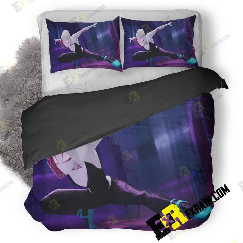 Gwen Stacy Spiderman Into The Spider Verse Movie 3D Customized Duvet Cover Bedding Set