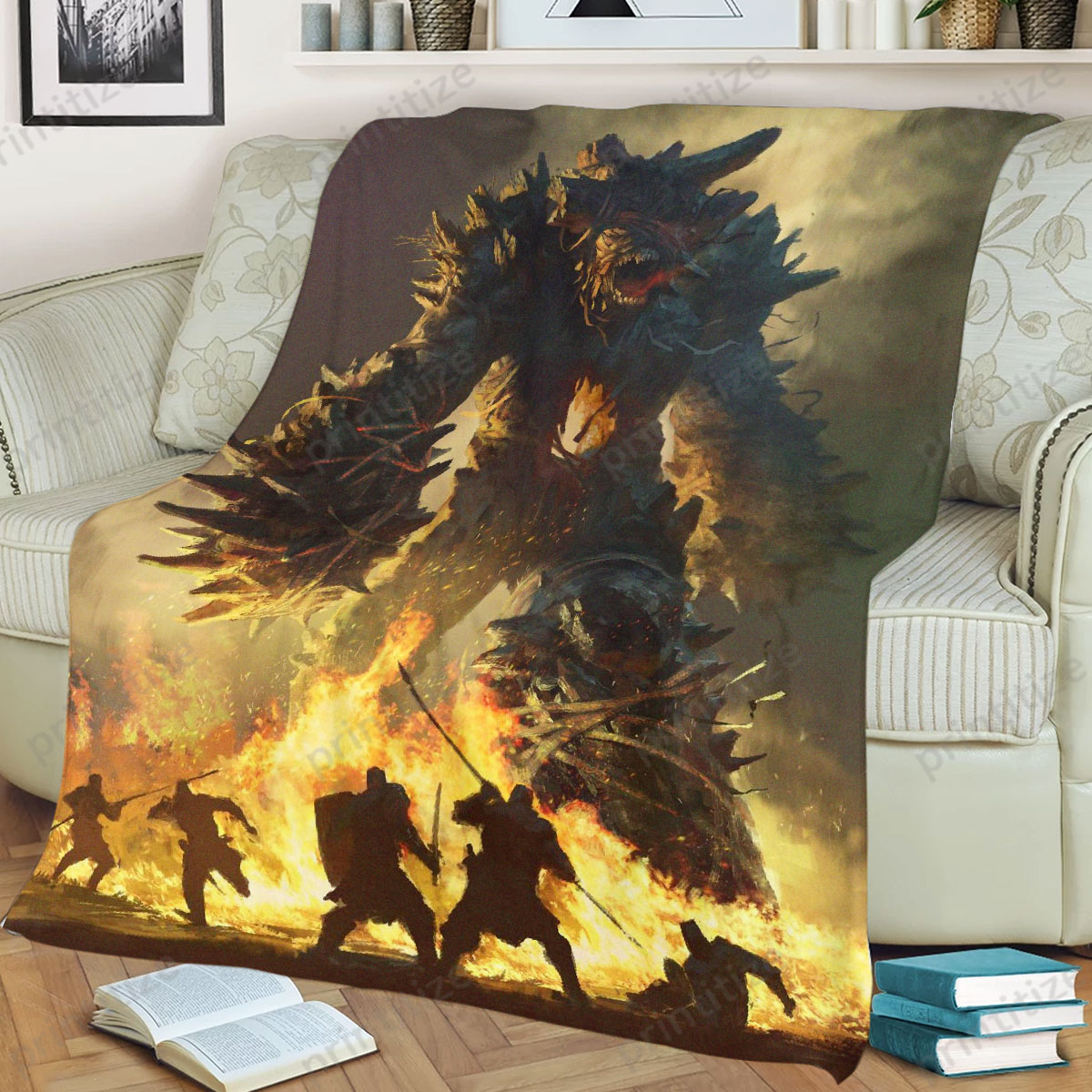 Gwent Fire Elem Fleece Blanket