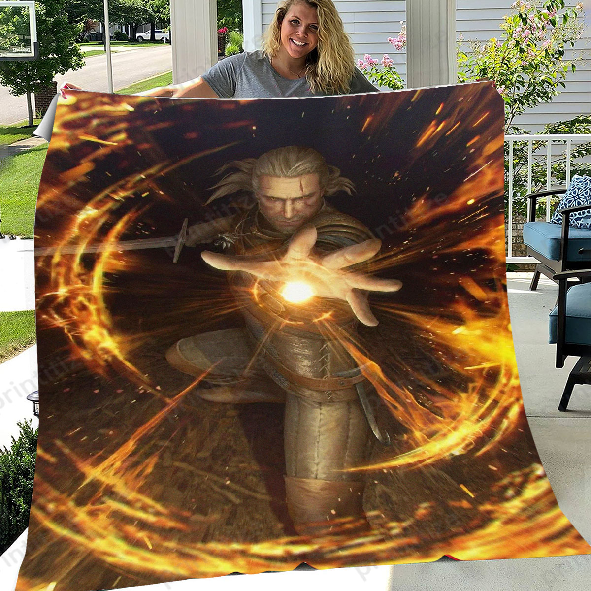 Gwent Geralt Igni Fleece Blanket