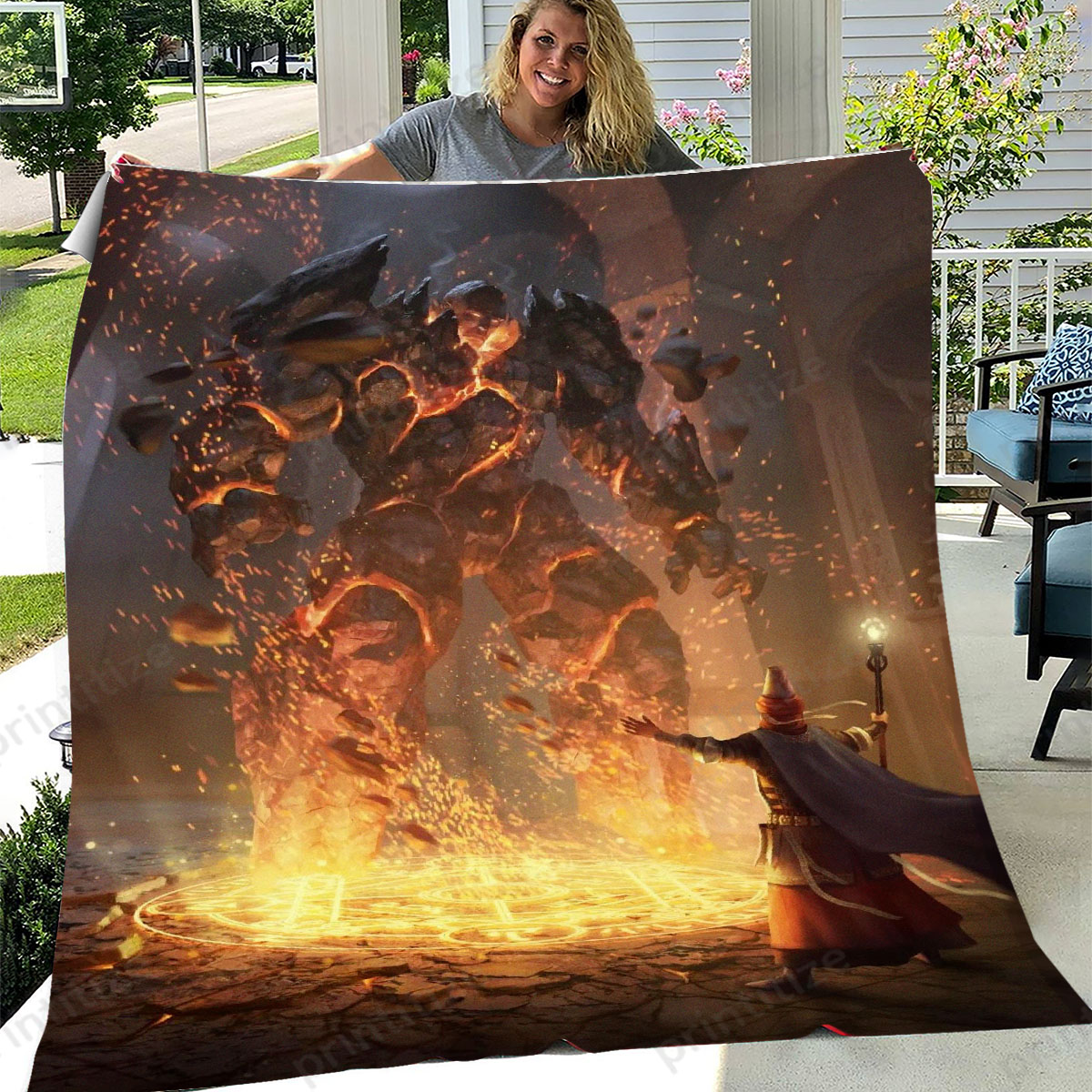 Gwent Golem Fleece Blanket
