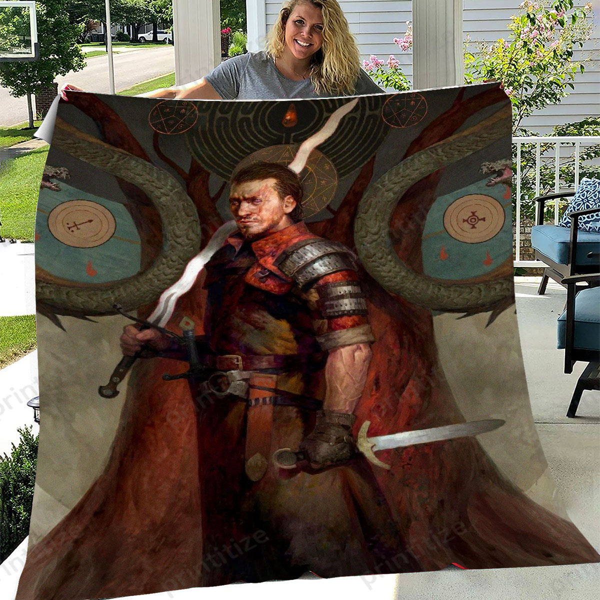 Gwent Ivar Evil-eye Fleece Blanket