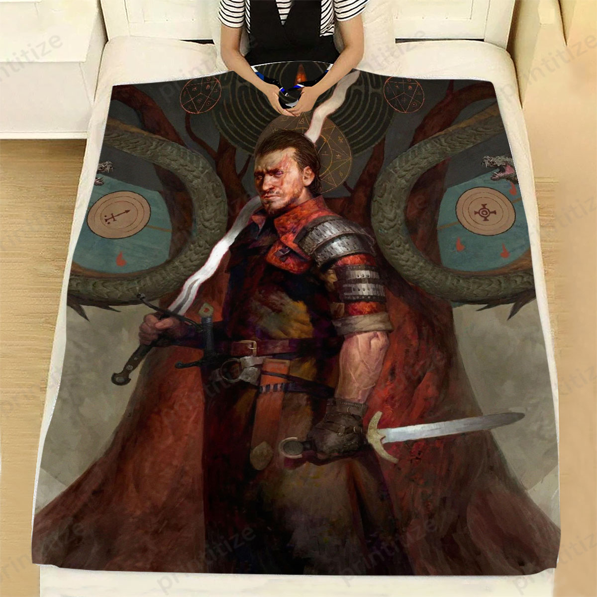 Gwent Ivar Evil-eye Fleece Blanket