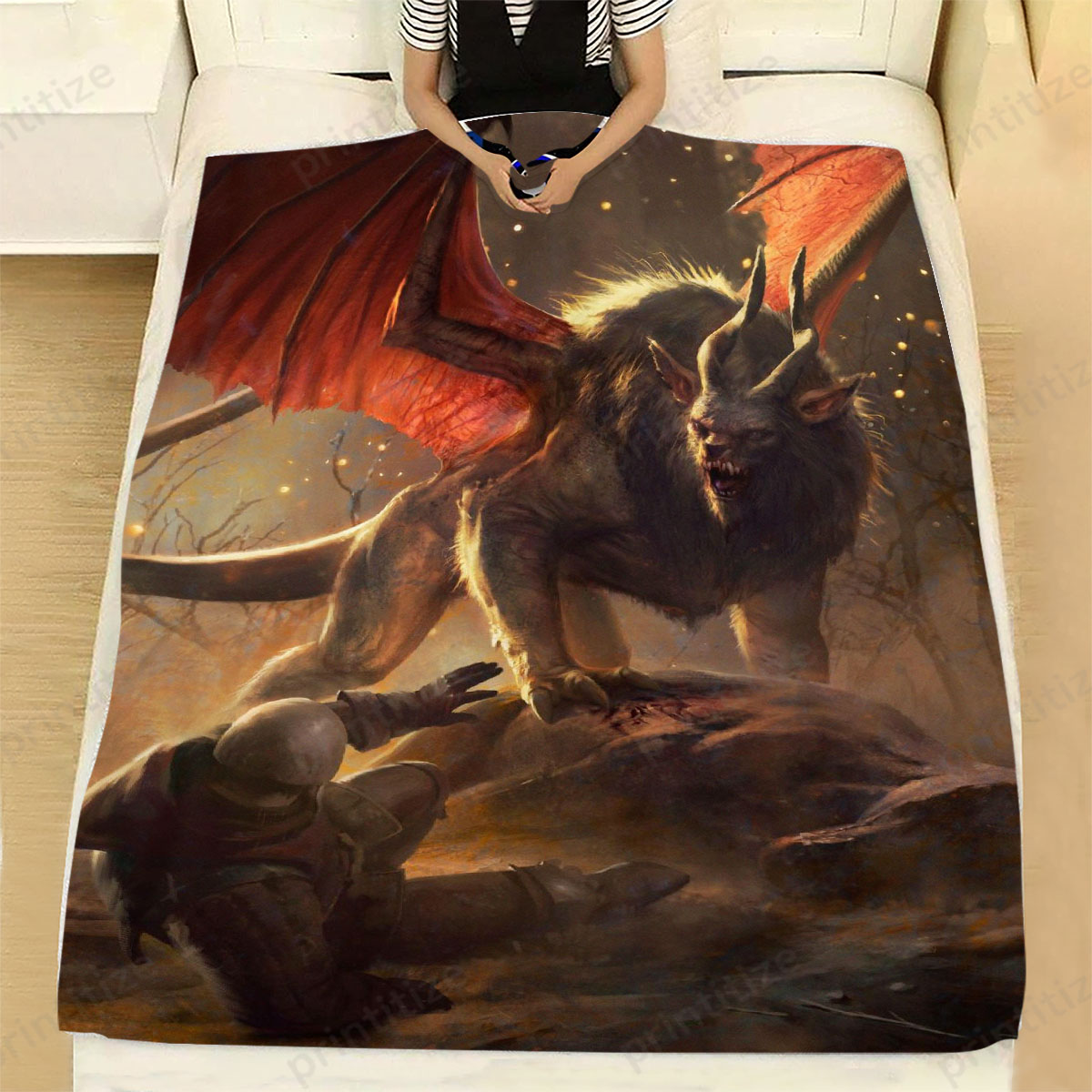 Gwent Manticore Fleece Blanket