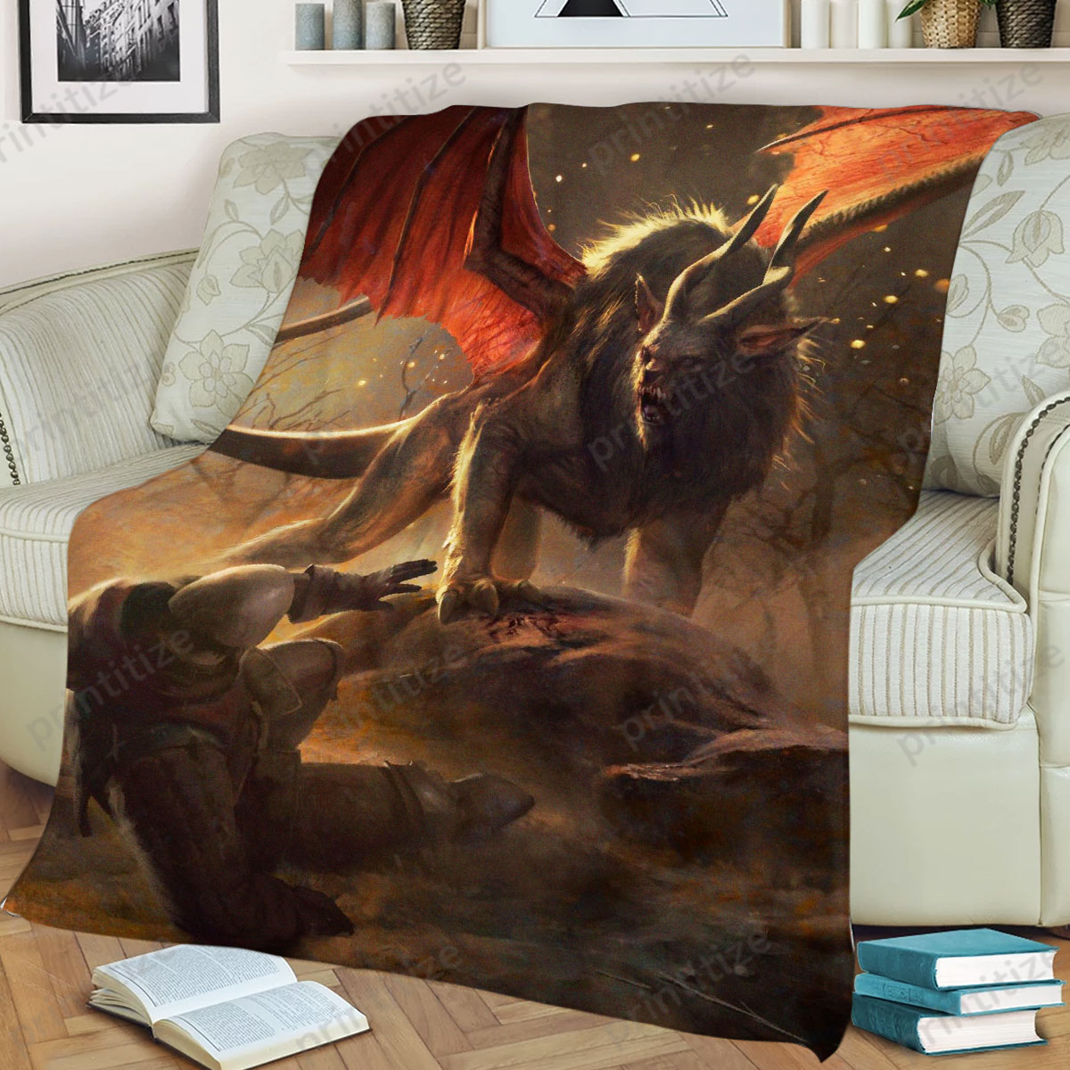 Gwent Manticore Fleece Blanket