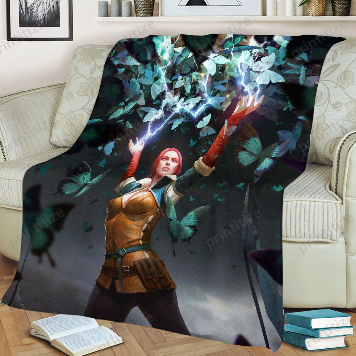 Gwent Triss Butterfies Fleece Blanket