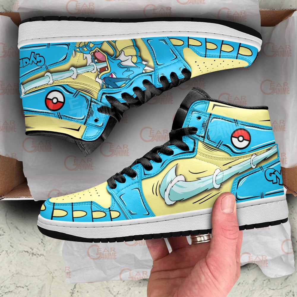 Gyarados JD1s Sneakers Pokemon Anime Shoes, Air Jordan Hightop