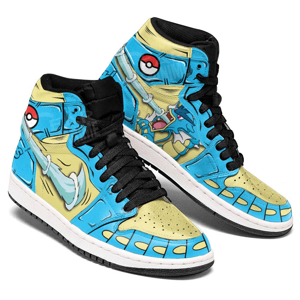 Gyarados JD1s Sneakers Pokemon Anime Shoes, Air Jordan Hightop