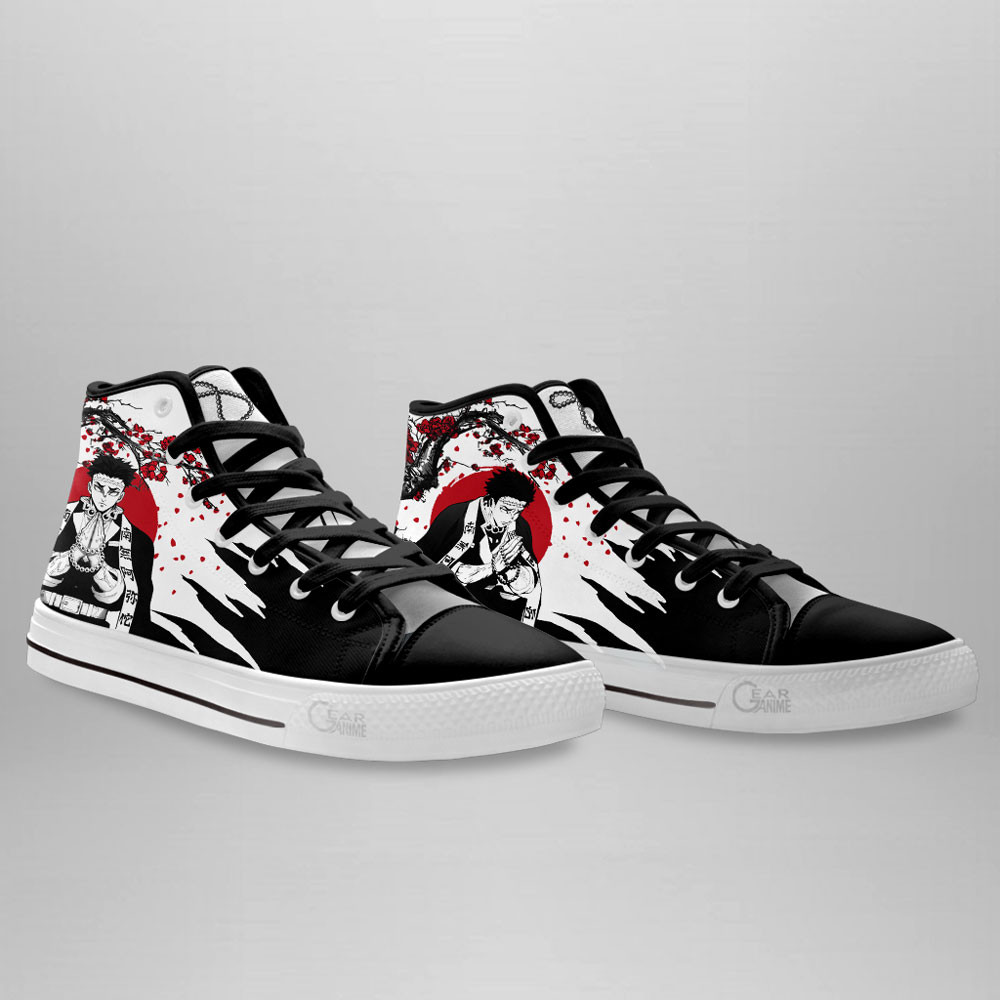 Gyomei Himejima High Top Shoes Custom Demon Slayer Sneakers Japan Style