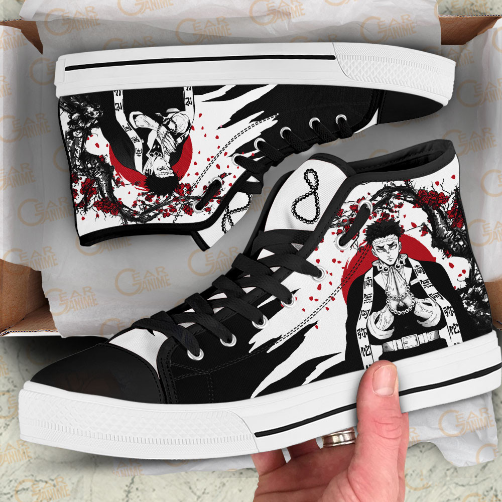 Gyomei Himejima High Top Shoes Custom Demon Slayer Sneakers Japan Style