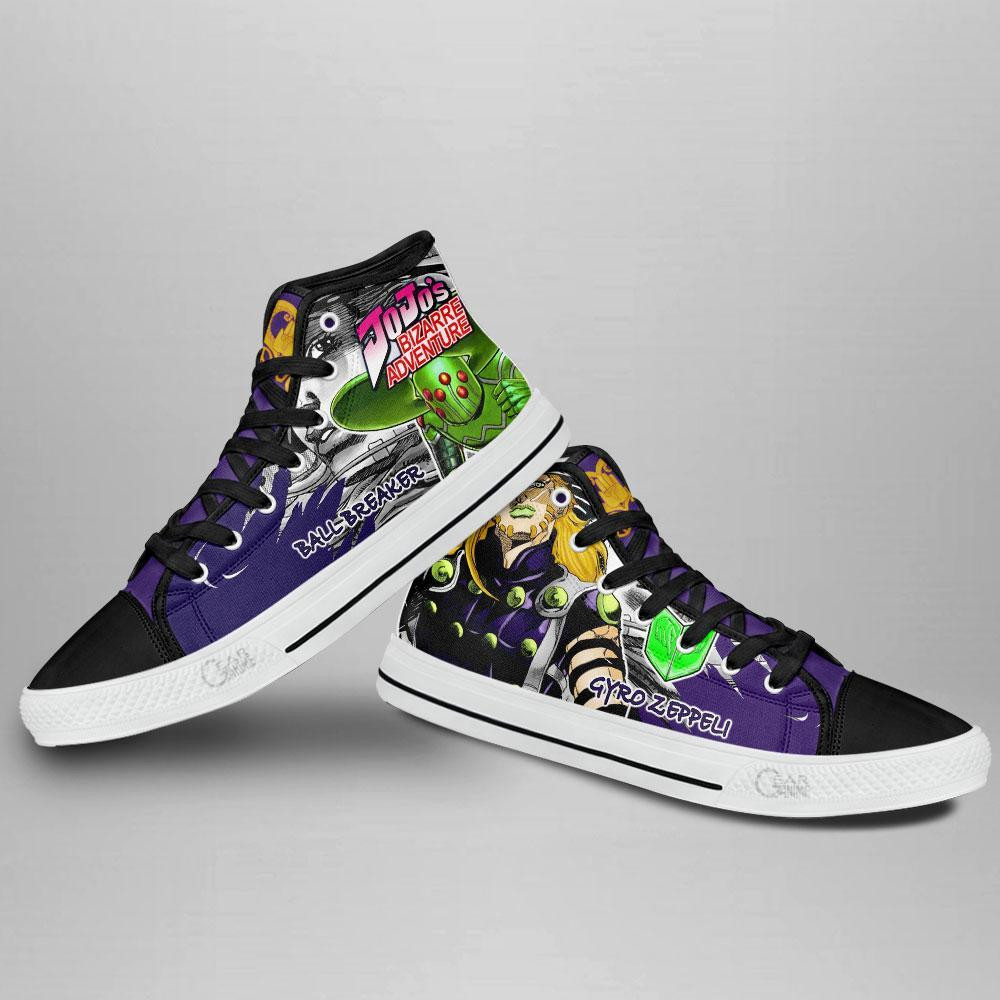 Gyro Zeppeli High Top Shoes Custom Manga Anime Jojo’s Birraze Adventure Sneakers