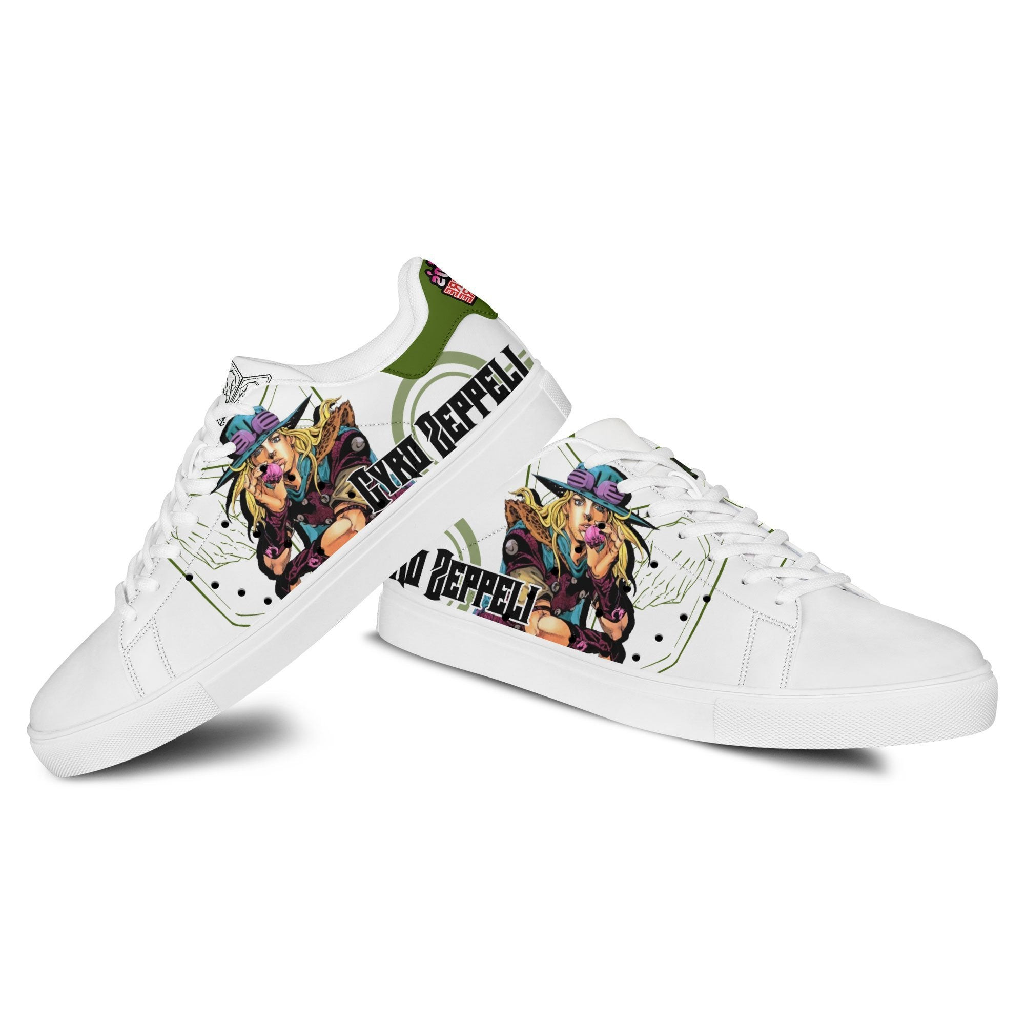 Gyro Zeppeli Skate Sneakers Custom Anime Jojo’s Bizarre Adventure Shoes