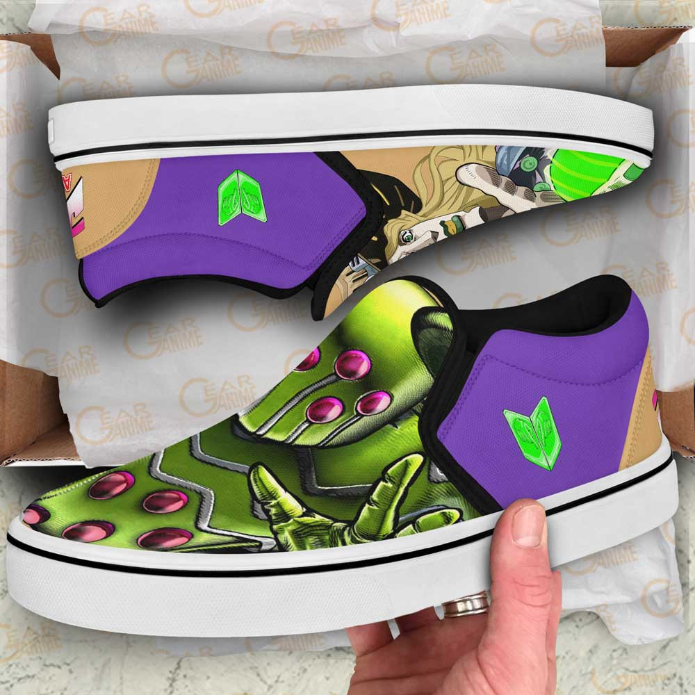 Gyro Zeppeli Slip-On Shoes Canvas Custom Anime JoJo’s Bizarre Adventure Shoes