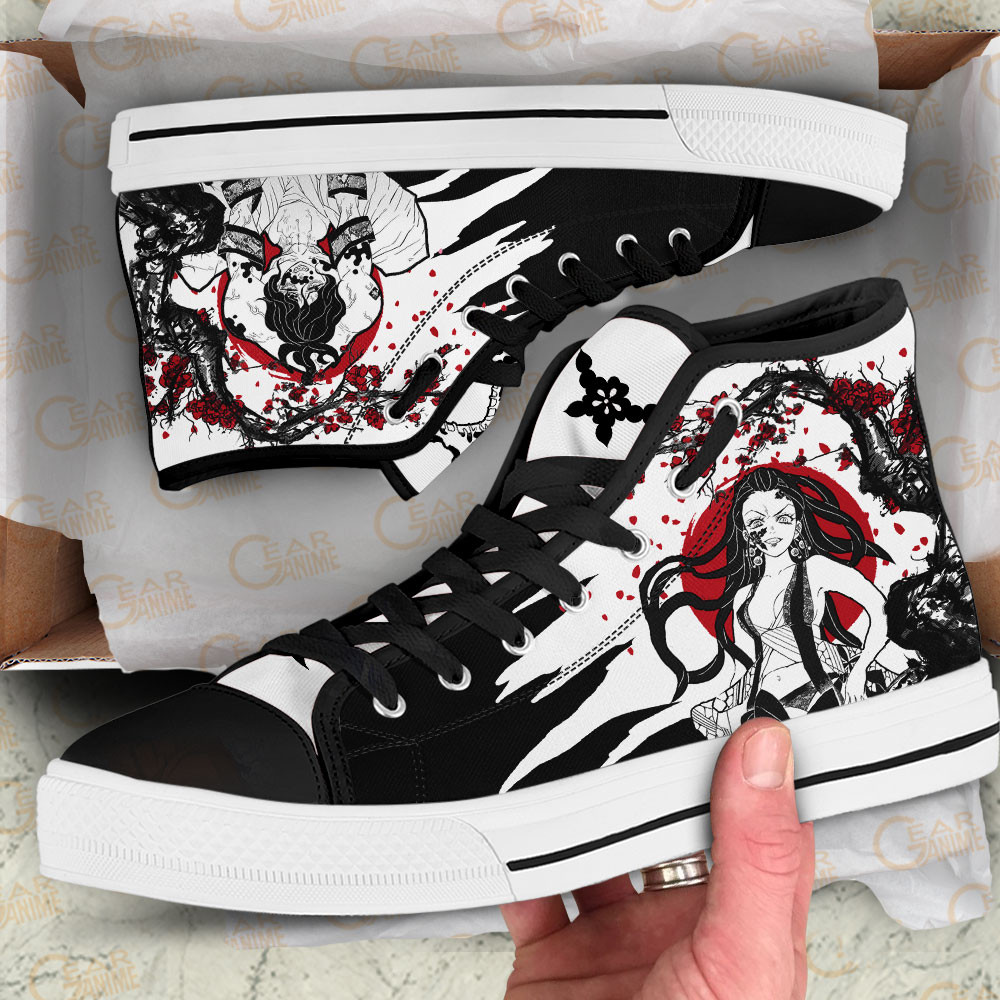 Gyutaro and Daki High Top Shoes Custom Demon Slayer Anime Sneakers Japan Style