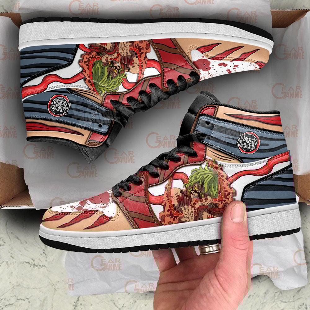 Gyutaro JD1s Sneakers Demon Slayer Anime Shoes, Air Jordan Hightop