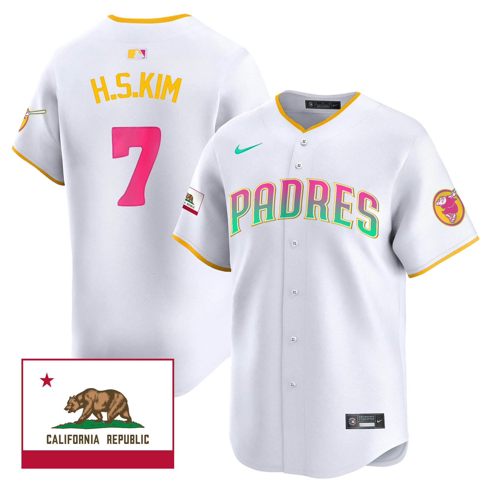Ha-Seong Kim Men's San Diego Padres 2024 San Diego City Style Vapor Premier Limited V2 White Jersey - All Stitched