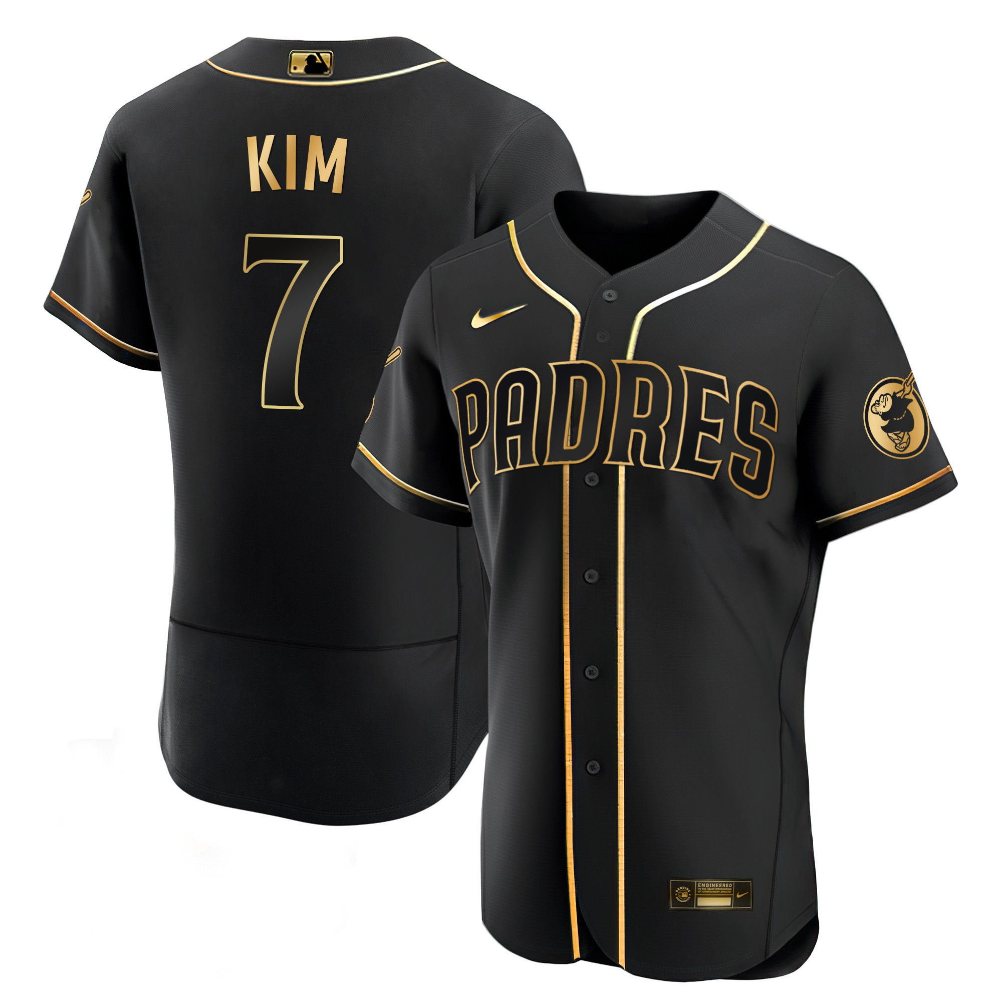Ha-Seong Kim Men's San Diego Padres Black Limited & Gold Flex Black Gold Jersey - All Stitched