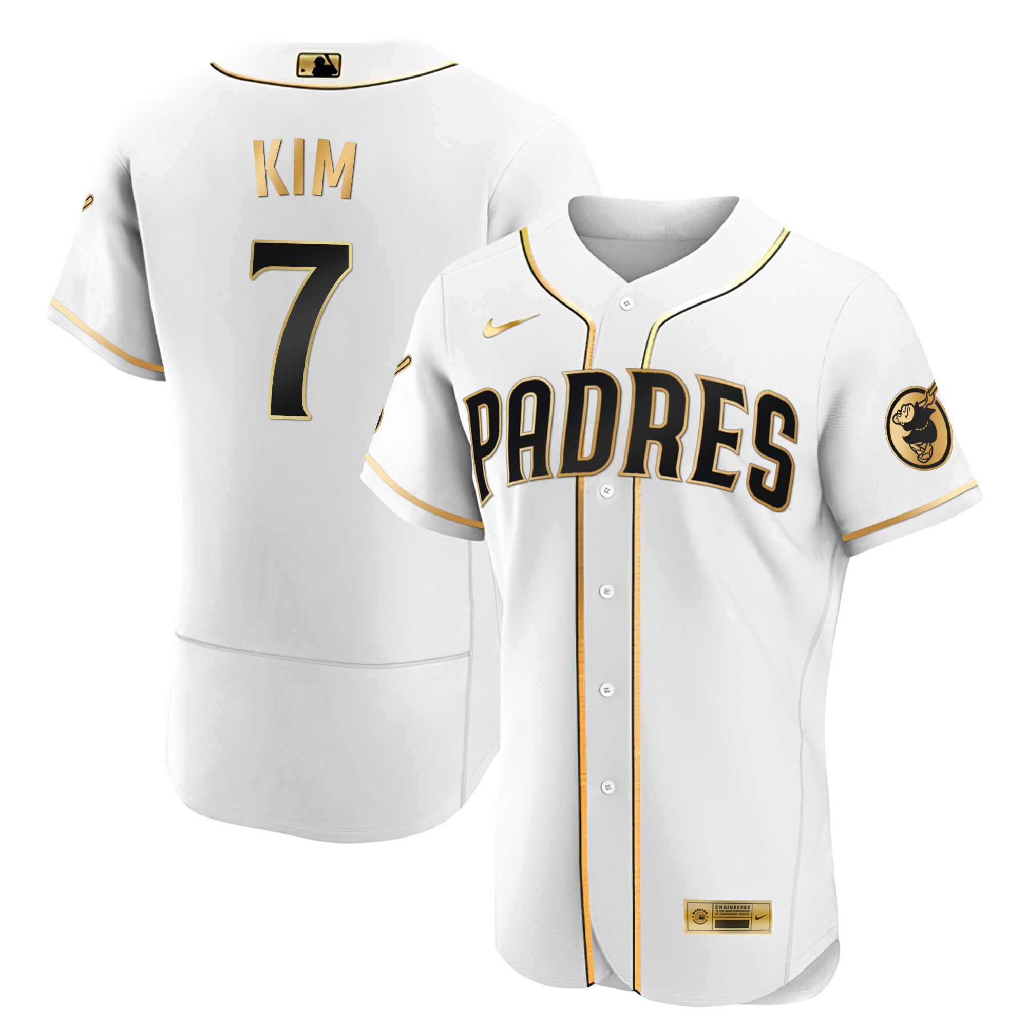 Ha-Seong Kim Men's San Diego Padres Black Limited & Gold Flex White Gold Jersey - All Stitched