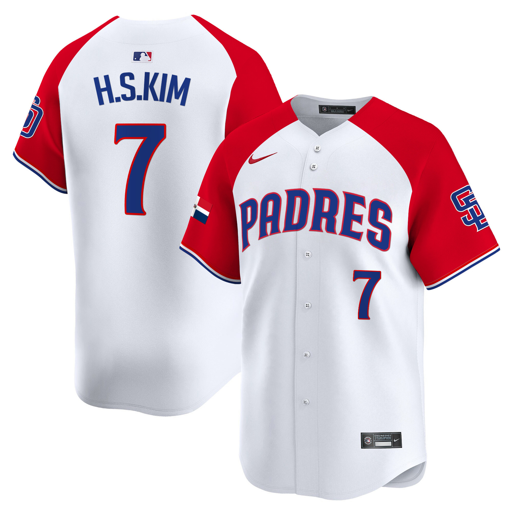 Ha-Seong Kim Men's San Diego Padres Dominican Republic Vapor Premier Limited Alternate Jersey - All Stitched