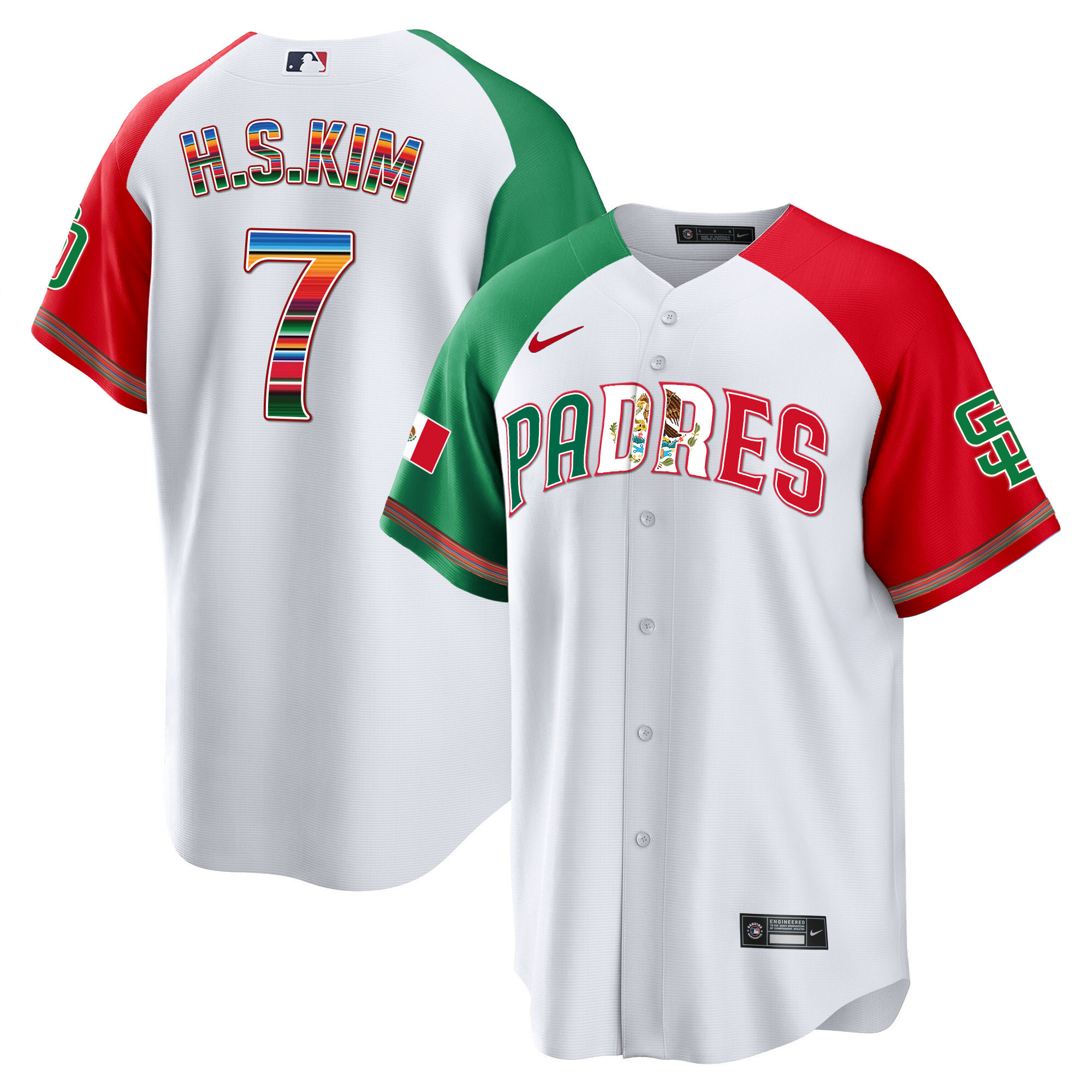 Ha-Seong Kim Men's San Diego Padres Mexico Cool Base Limited V2 Alternate Jersey - All Stitched