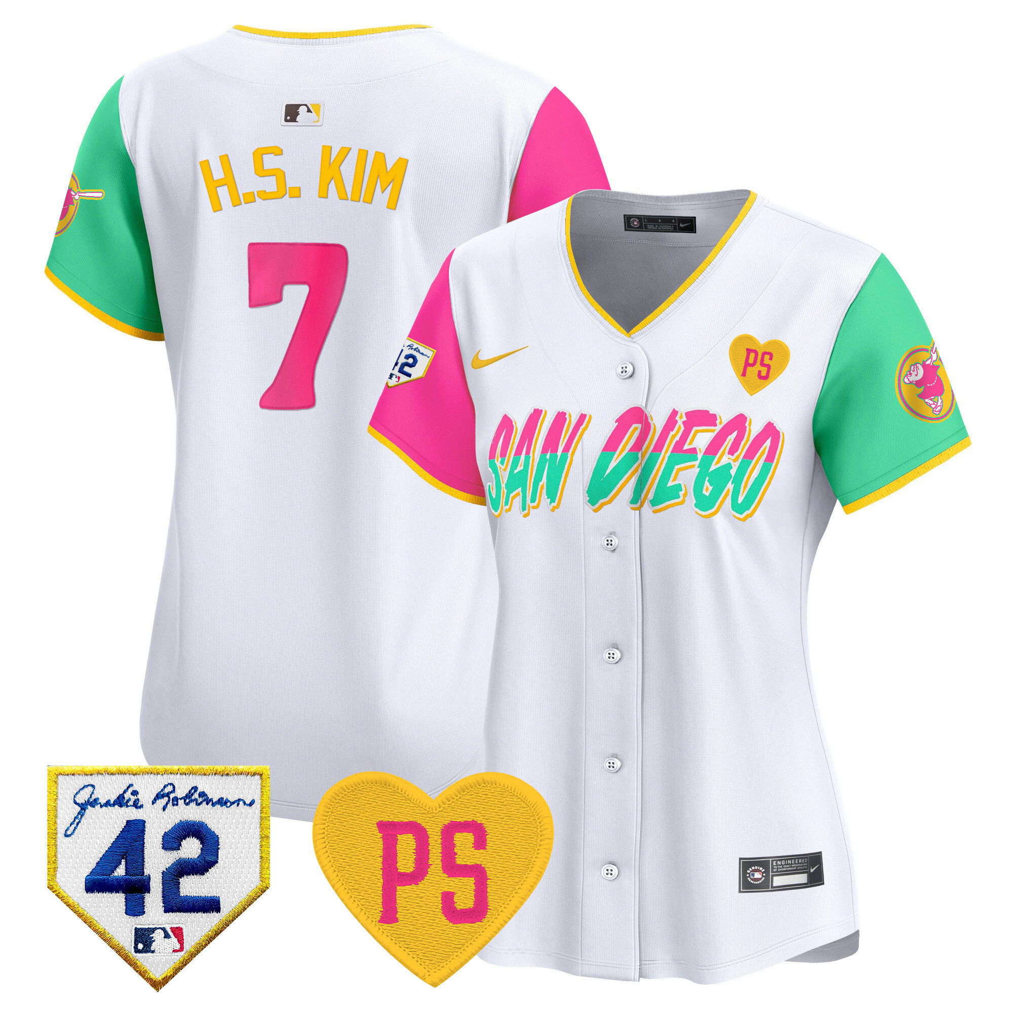 Ha-Seong Kim Women's San Diego Padres 2024 "For Peter" & Robinson Patch Vapor Premier Limited City Connect Jersey - All Stitched