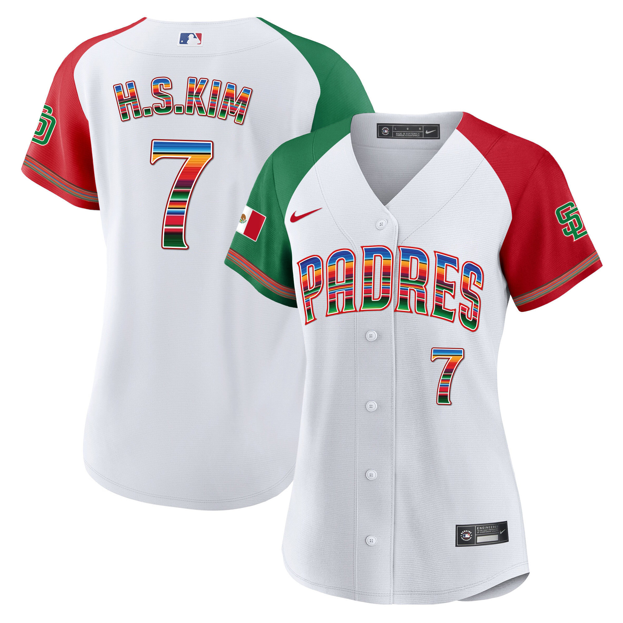 Ha-Seong Kim Women's San Diego Padres Mexico Cool Base Limited Alternate Jersey - All Stitched