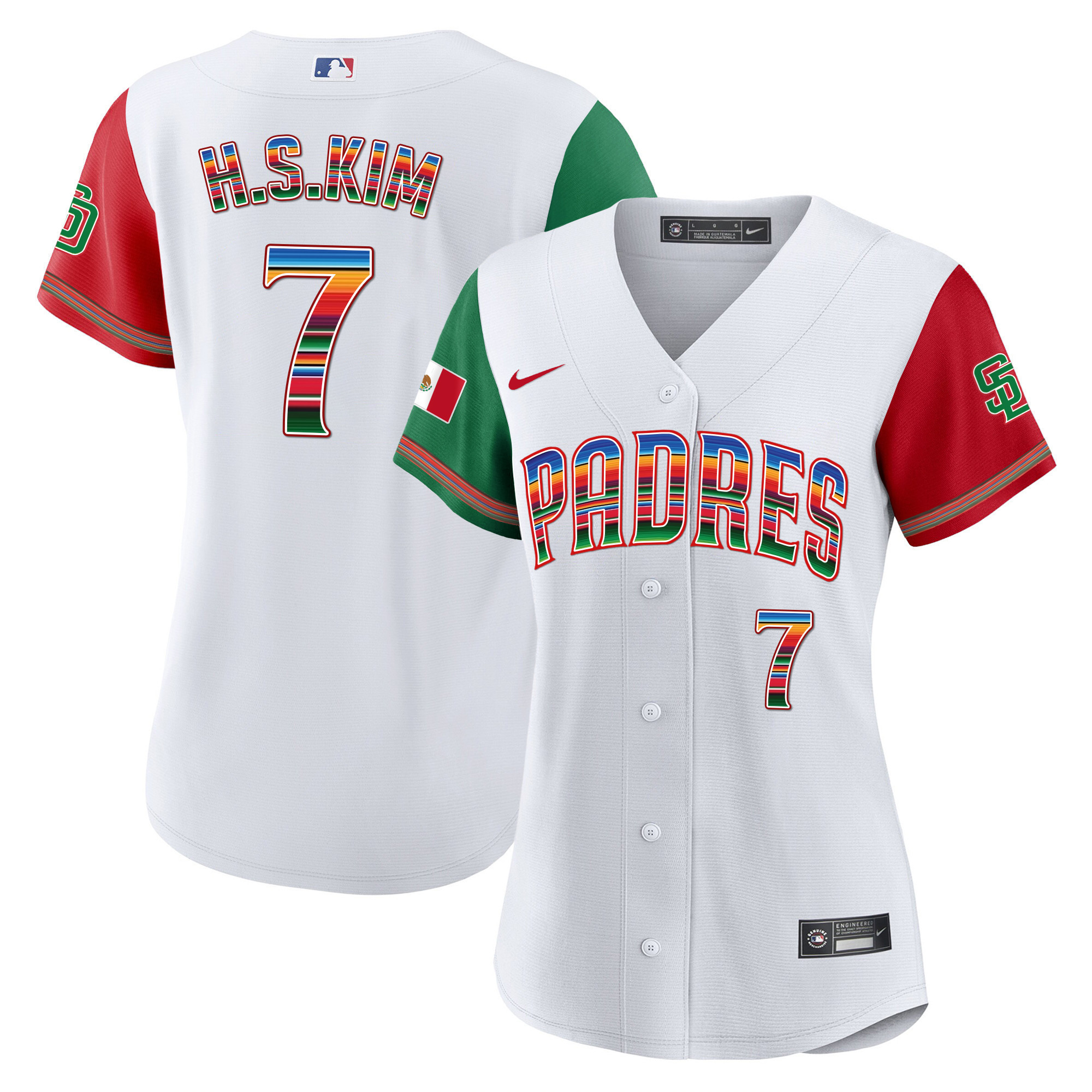 Ha-Seong Kim Women's San Diego Padres Mexico Cool Base Limited Color Sleeves Jersey - All Stitched