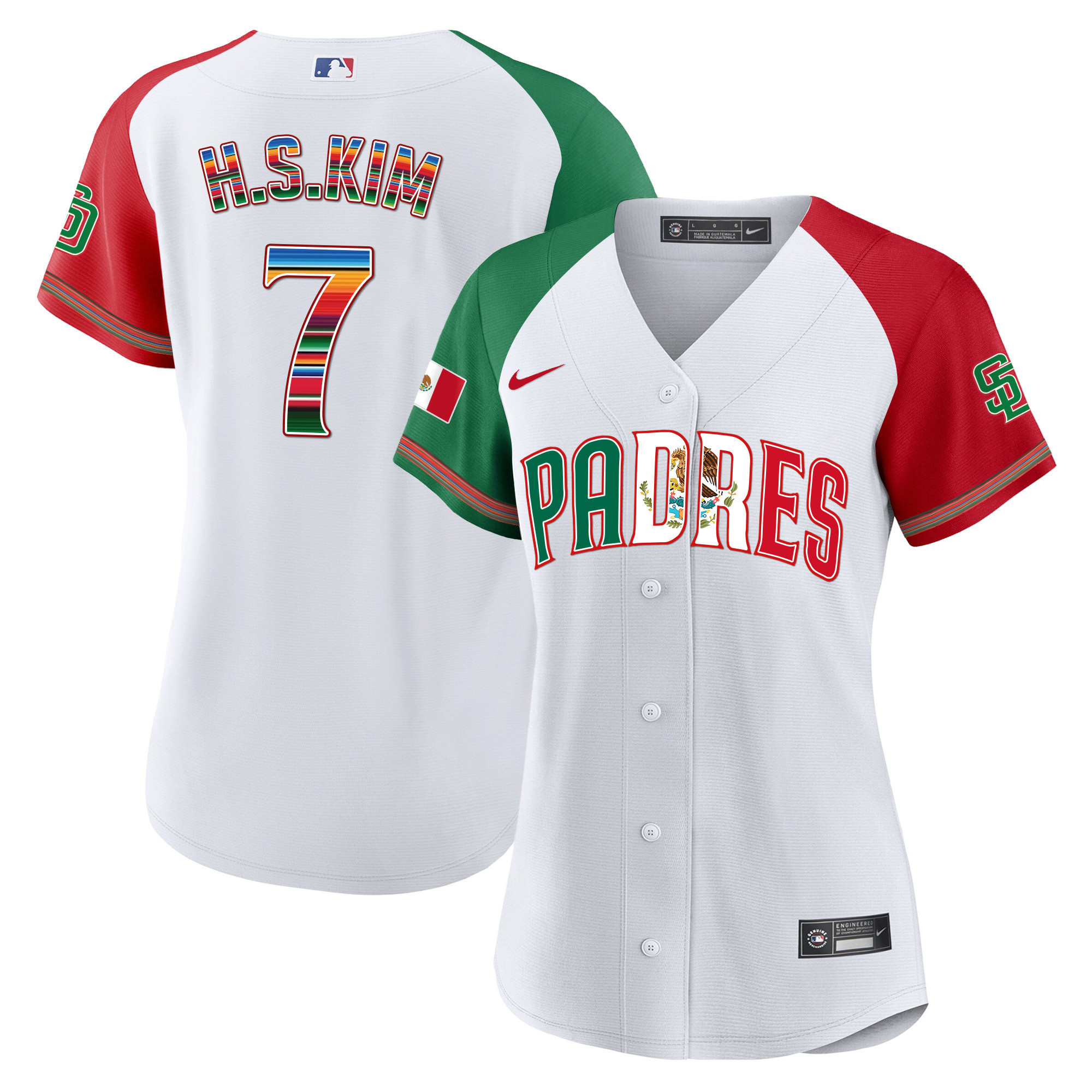 Ha-Seong Kim Women's San Diego Padres Mexico Cool Base Limited V2 Alternate Jersey - All Stitched