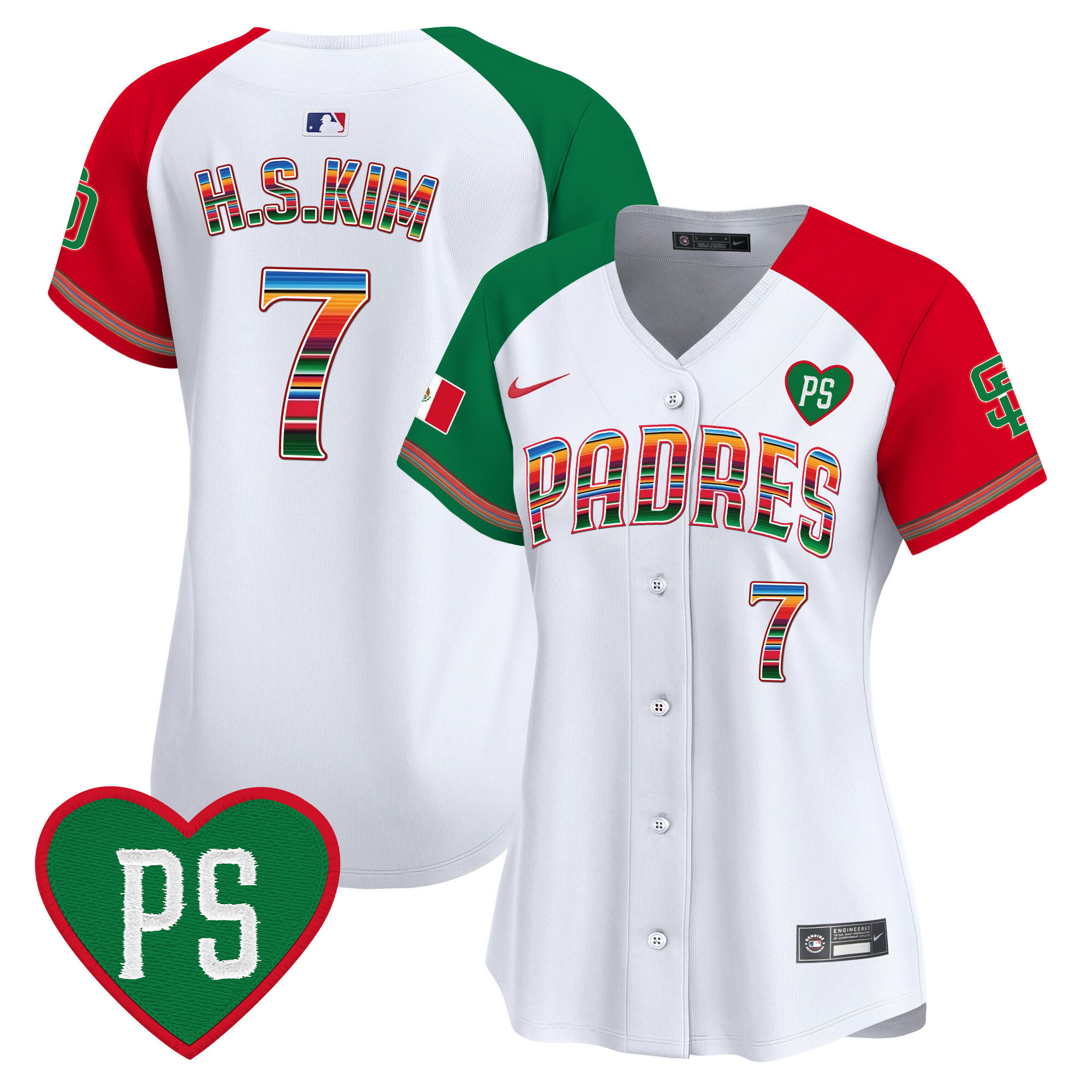 Ha-Seong Kim Women's San Diego Padres Mexico "For Peter" Patch Vapor Premier Limited Alternate Jersey - All Stitched